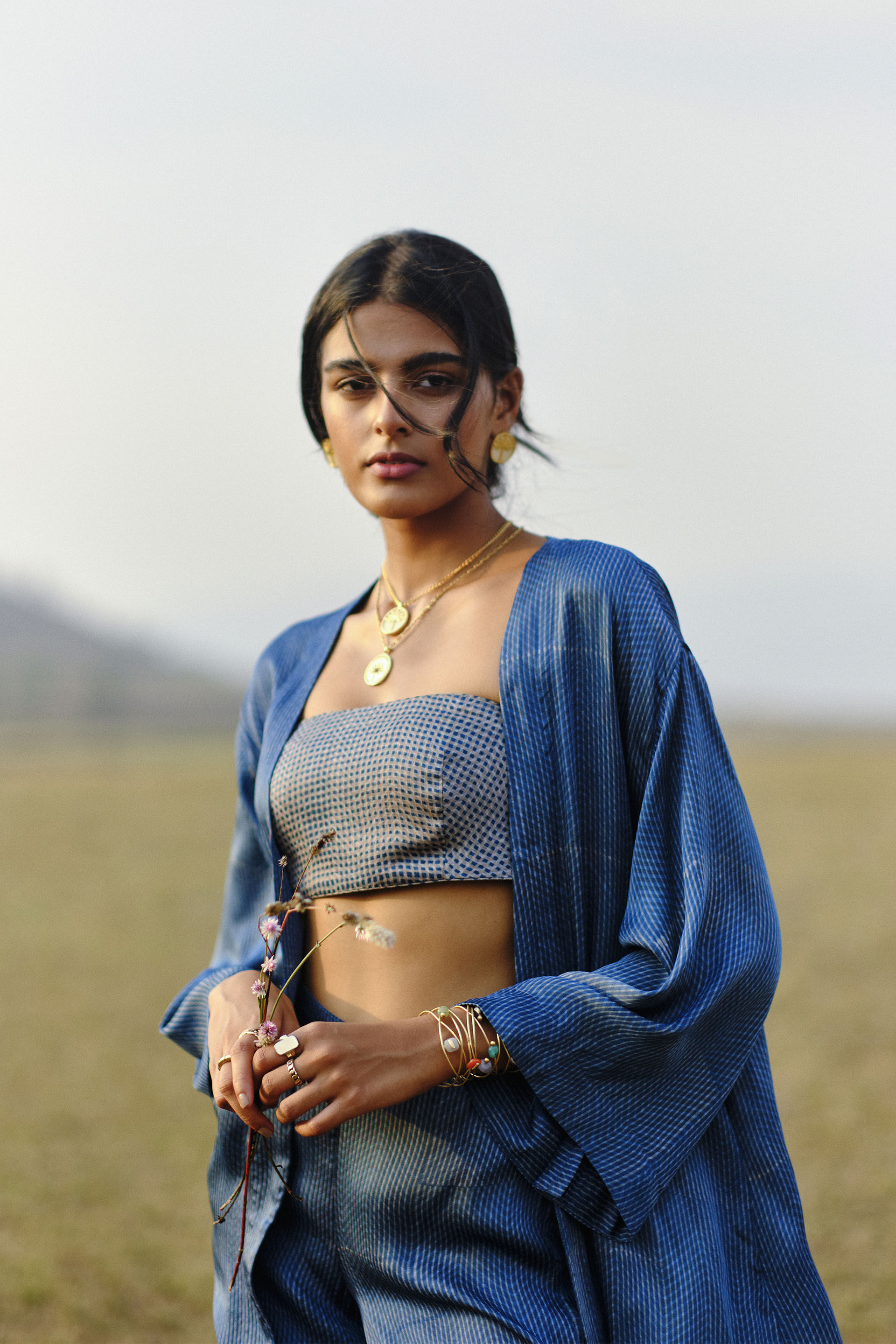 半額満載！スーパーSALE グランドセール！ - Coord Overlayer Breeze Buy Indigo Women for Online Blue 絵画